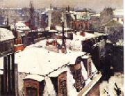 Gustave Caillebotte Rooftops in the Snow oil painting picture wholesale